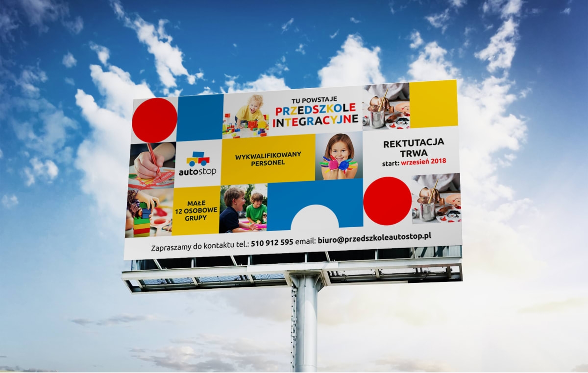 autostop przedszkole integracyjne billboard