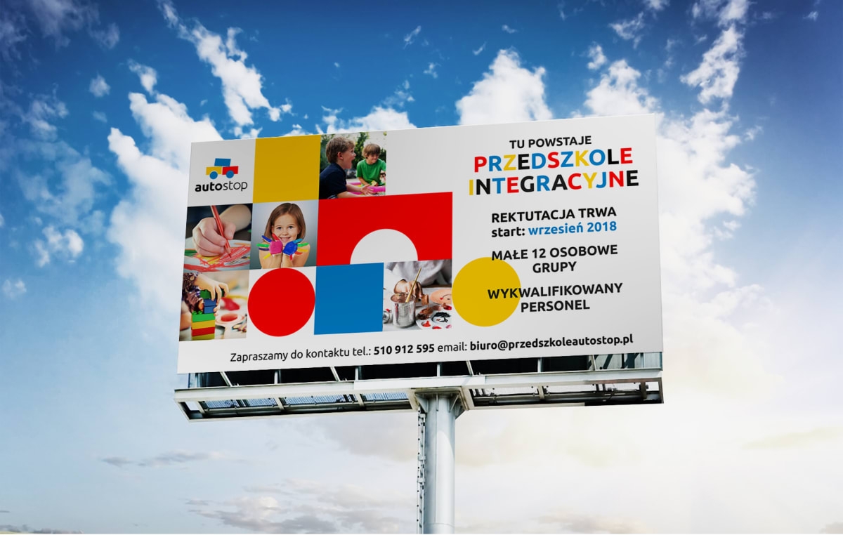 przedszkole integracyjne billboard banner projekt grafika