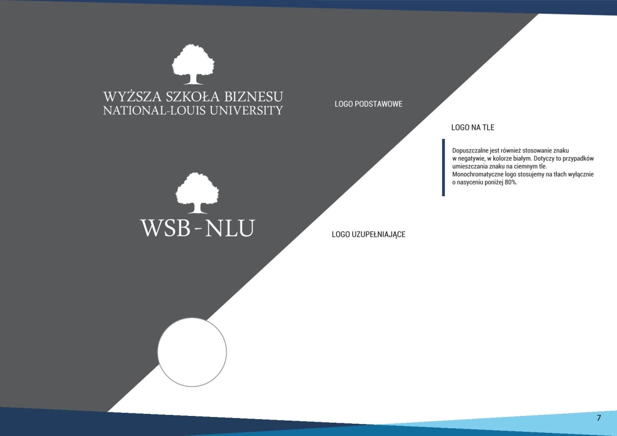 Księga znaku WSB NLU projektowanie identyfikacja marki