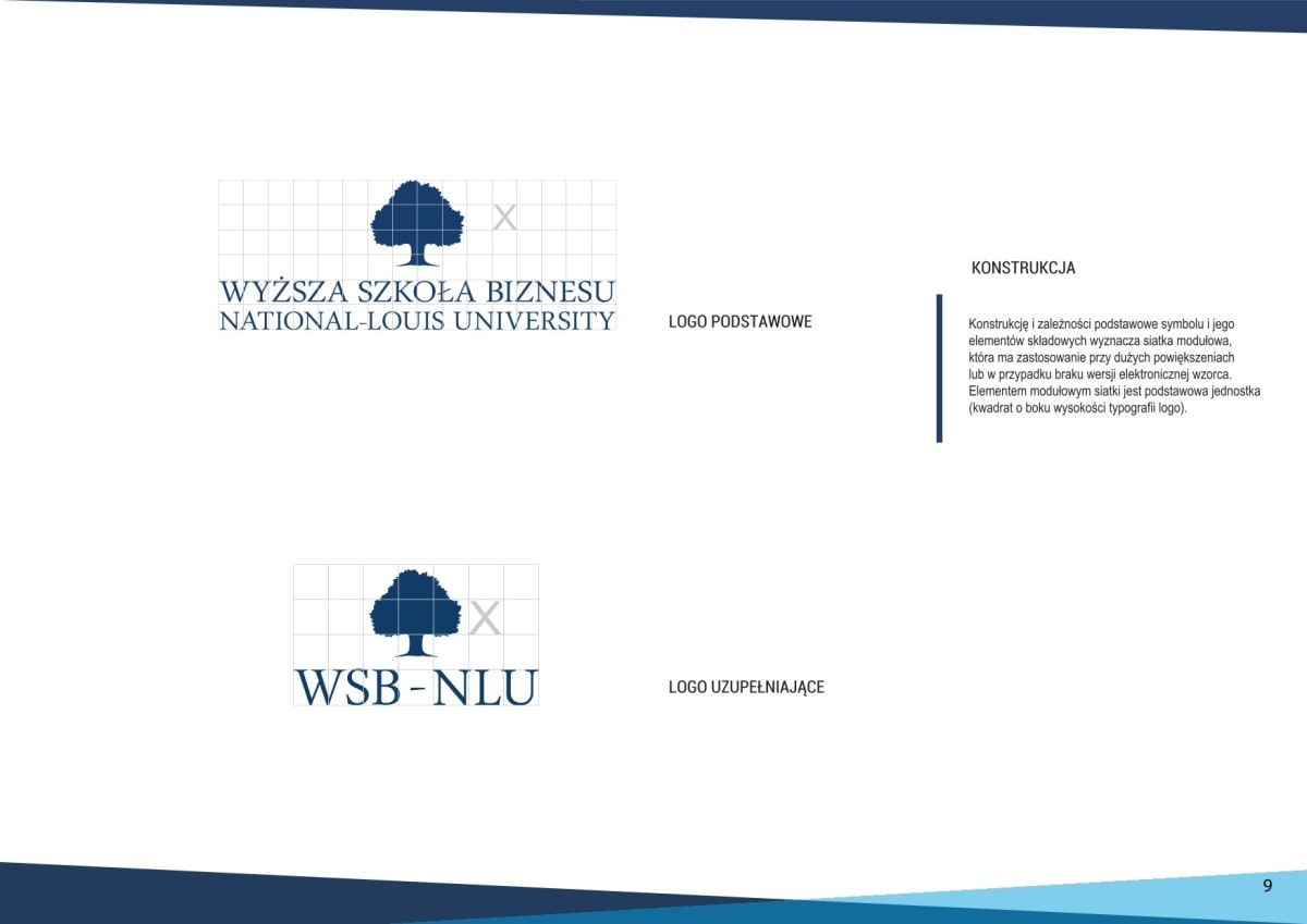 Księga znaku WSB NLU projektowanie identyfikacja marki